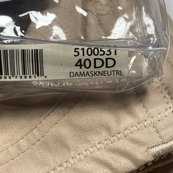 Exquisite Form 40DD Fully FRONT CLOSURE Cotton Posture Bra Nude Lace - Picture 4 of 7